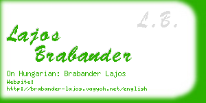 lajos brabander business card